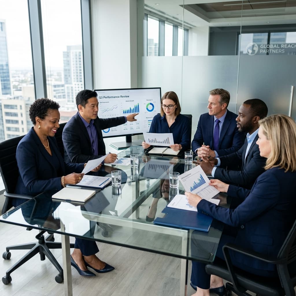 Executives reviewing data for H-1B weighted selection