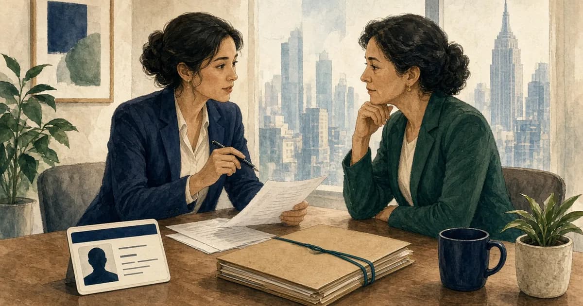Fictional OPT worker discussing a new employer offer and H-1B petition documents