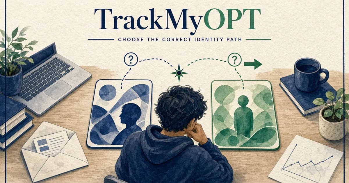 Fictional F-1 student comparing Social Security and ITIN tax-ID documents for payroll